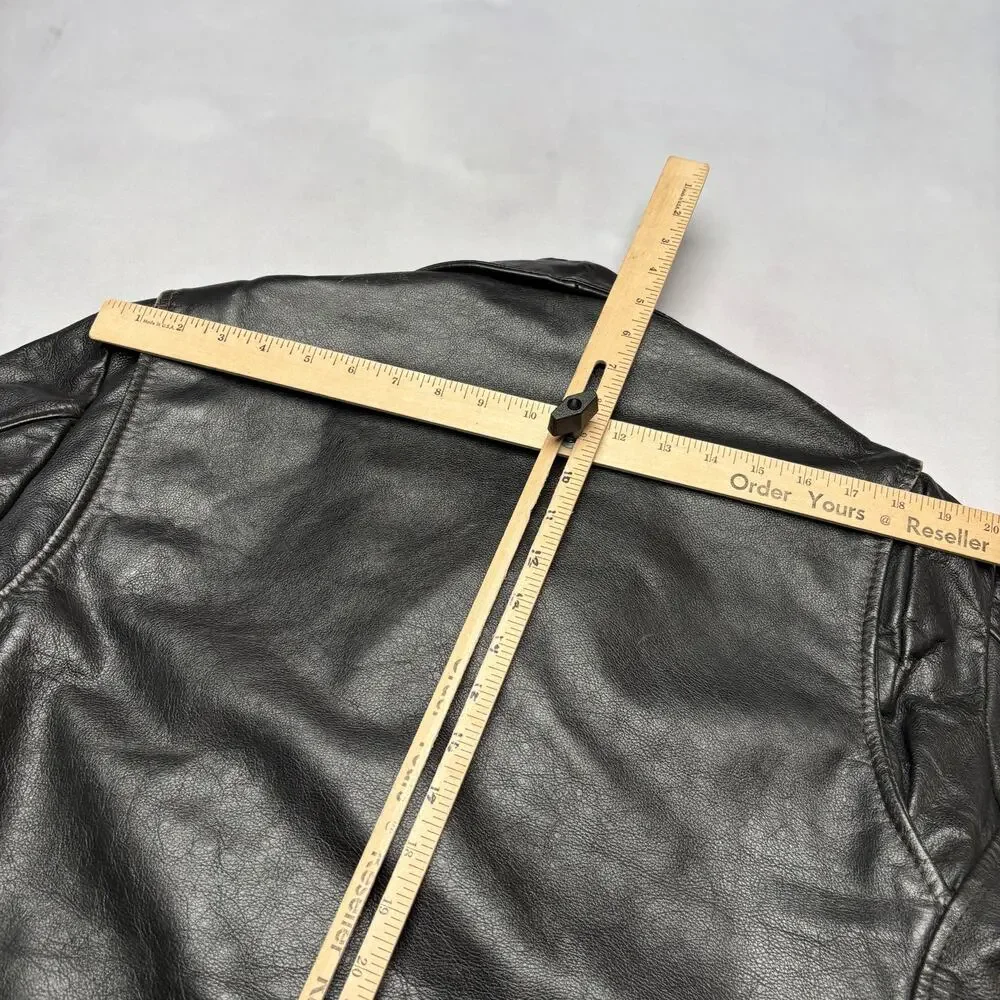 Vintage 70s Excelled Leather Motorcycle Jacket Men's 42 Biker Made in USA Moto